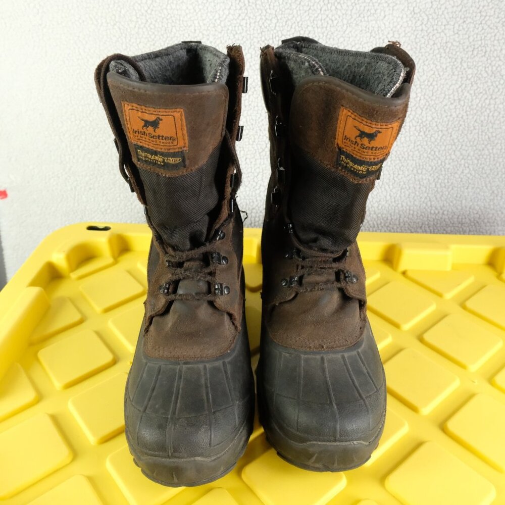 Irish Setter Red Wing Winter Boots Mens 9 Brown Black Leather Insulated